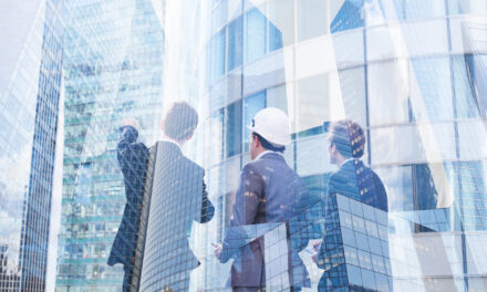 business people discuss real estate construction project