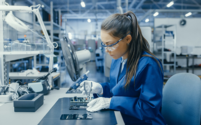 electronics factory worker