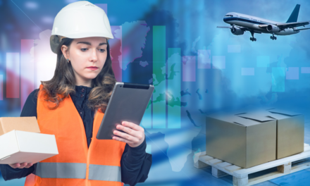 logistics worker air cargo stock